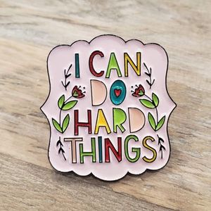 Products: I Can Do Hard Things enamel pin Approx 3cm (h) x 3cm (w)