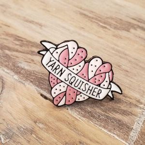 Products: Yarn Squisher enamel pin