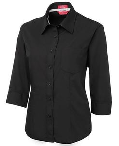 Products: Ladies Contrast Placket 3/4 Shirt 4pcl3