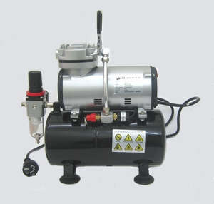 Aibrushes Accessories: EXPRESSION MINI AIR COMPRESSOR WITH TANK