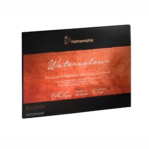 Watercolour Ink Gouache: HAHNEMUHLE PROFESSIONAL WATERCOLOUR BLOCK 640GSM COLD PRESSED 10 SHEETS