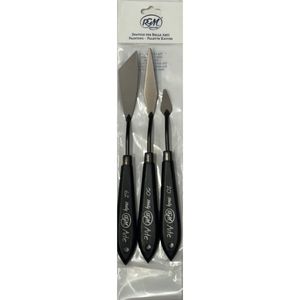 Palette Knives: RGM Arte Line Palette Knife Set 3 Black