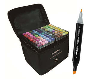 Aureuo Alcohol Marker Twin Tip Set 80