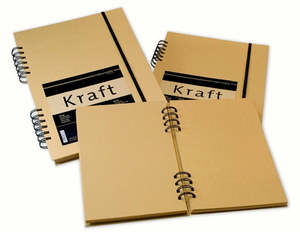 Drawing Sketching Books: HAHNEMUHLE KRAFT SPIRAL SKETCHBOOK 120GSM