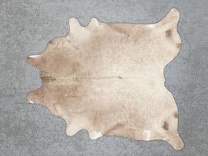 Premium Cowhide Rugs: COW3179 Cowhide Rug Taupe Beige 3.60msq