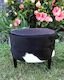 Cowhide Round Footstool #4 40x40x34cm