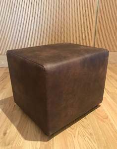 Faux Leather Footstool 45x35x35cm