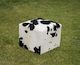 Cowhide Cube #6 with Invisible Button Glides 50x50x40cm