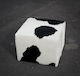 Cowhide Cube #2 with Invisible Button Glides 50x50x40cm