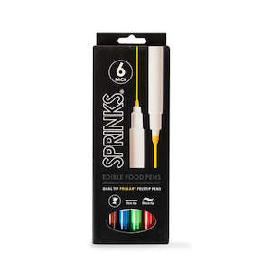 Frontpage: Sprinks Edible Food Pen Set - Primary Pack (Pack of 6)