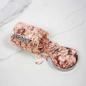Decorations: Sprinks - Rose Gold Leaf Flakes - 2g