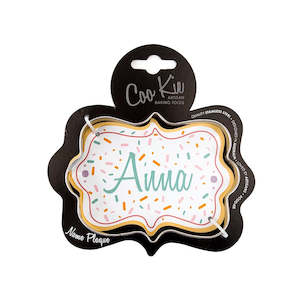 Cake Essentials: Coo Kie Name Plaque Cookie Cutter