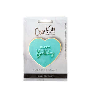 Cake Essentials: Coo Kie Embosser Stamp - Happy Birthday