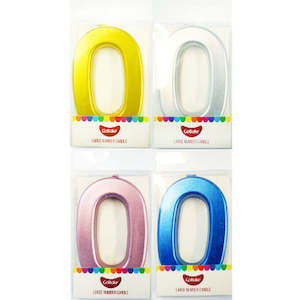 Candles: GoBake Candles - Large Number 0