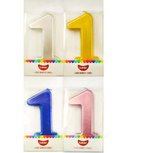 Candles: GoBake Candles - Large Number 1