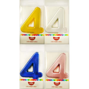 Candles: GoBake Candles - Large Number 4