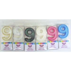 Candles: GoBake Candles - Mini Number 9