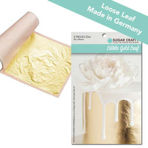 Decorating Tools: Sugar Crafty Edible Gold Leaf (LOOSE)  - 5 sheets