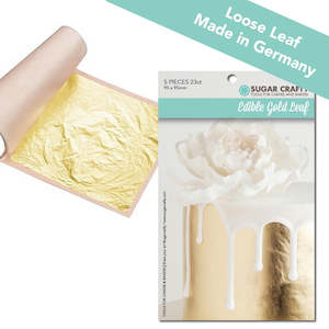 Decorating Tools: Sugar Crafty Edible Gold Leaf (LOOSE)  - 5 sheets