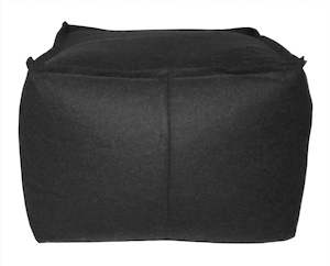 Ottomans: Gorgi Ottoman in Charcoal Wool