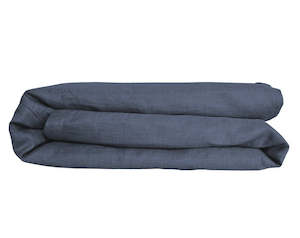 Linen Duvet Cover Sets: 100% Linen Duvet Cover in Metal Grey by Gorgi