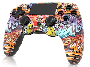 Ps4 Controllers: Playmax Wireless Controller - Graffiti (PS4 & PC) (PC, PS4)