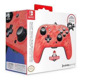 PDP Switch Faceoff Deluxe + Audio Wired Controller- Red Camo