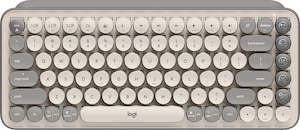 Pc Keyboards: Logitech POP KEYS Wireless Mechanical Keyboard Mist Sand