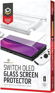 Nintendo Switch Screen Protection: Powerwave OLED Glass Screen Protector with Alignment Tray (Switch)