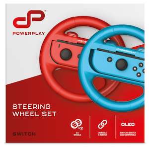 Nintendo Switch Controllers: PowerPlay Switch Steering Wheel Set (Neon)
