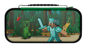 Nintendo Switch Travel Case Plus GLOW (Minecraft Forest Battle)