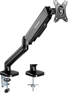 Gaming Monitors: GORILLA ARMS 17"-32" Elemental Gas Spring Monitor Arm for Flat and Curved Panels - Black