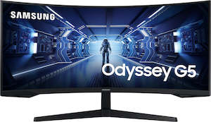 Gaming Monitors: 34" Samsung Odyssey G55T 1440p 165Hz 1ms VRR HDR Curved Ultrawide Gaming Monitor