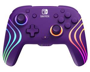 Nintendo Switch Accessories: PDP Afterglow Wave Wireless Switch Plus Controller (Purple)