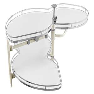 Cloud B: Swing Left Blind Corner Cabinet Pull Out Organizer For 36 Inch Width Blind Cabinet 2 Tier Height Adjustable Swing Tray Soft Close Kitchen Cloud Blind Organizer Left Open