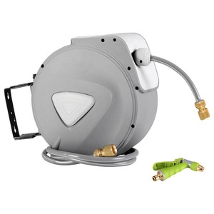 Garden Decor: Goslash Picks 30m Retractable Hose Reel Garden Water Brass Auto Rewind Spray Gun