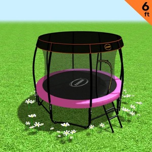 Trampolines Accessories: Kahuna Trampoline 6ft With Roof - Pink