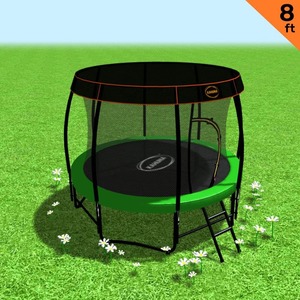 Kahuna Trampoline 8 Ft with Roof - Green