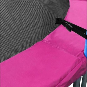 12ft Trampoline Replacement Safety Pad And Net Round 8 Poles Pink