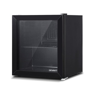 Fridge Freezers: Devanti 46l Glass Door Bar Fridge Mini Countertop Freezer Fridges Bottle Cooler