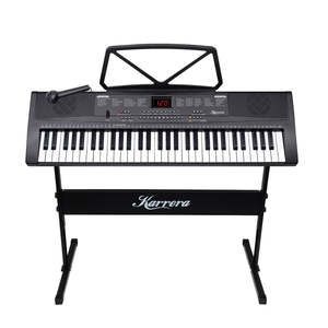 61-key Electronic Piano Keyboard 75cm with Stand - Black