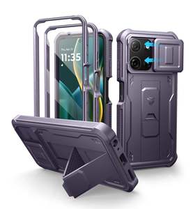 Other Mobile Cases: For Motorola Moto Moto G Play 2025 Bumper Military Grade Armor Shockproof Shell Case Bracket With Built In Screen Protector