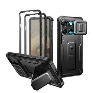 Other Mobile Cases: For Motorola Moto Edge 2025 Kickstand Heavy Duty Protection Shockproof Phone Case With Built-In Magnetic Slide Camera Case