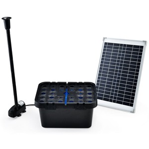 10w Solar Powered Water Fountain Pump Pond Kit With Eco Filter Box