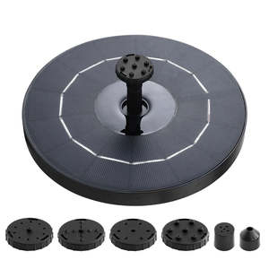 Fountains: Floating Solar Pond Water Fountain Pump Submersible Fountains 250L/H