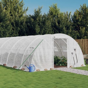 Greenhouse with Steel Frame White 24 M² 6x4x2 m Tonnbit