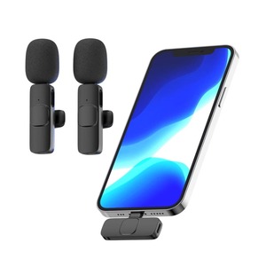 Microphone Karaoke: Wireless Portable Audio Video Recording Lavalier Microphone for Iphone Android Mobile Phone