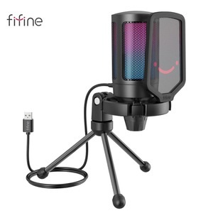 Microphone Karaoke: Mount & Gain Control Gaming Microphone with Pop Filter Shock