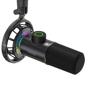Microphone Karaoke: Dynamic Microphone with Tap-to-mute Button Rgb Light Headphone Jack