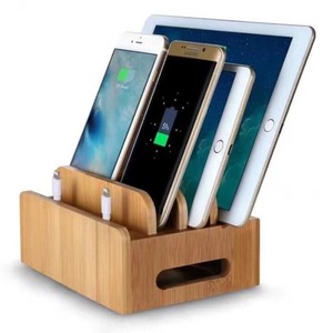 Phone Stand Holder: Bamboo Holder For Iphone Stand For Samsung Phone Cords Charging Station Docks